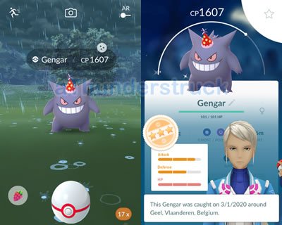 Shiny Gengar ( Party Hat ) Pokemon Trade Go