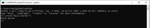 python hello world program.PNG