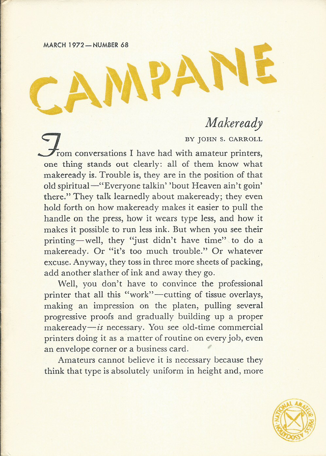 Campane - Number 68, March 1972 - Page 1.png