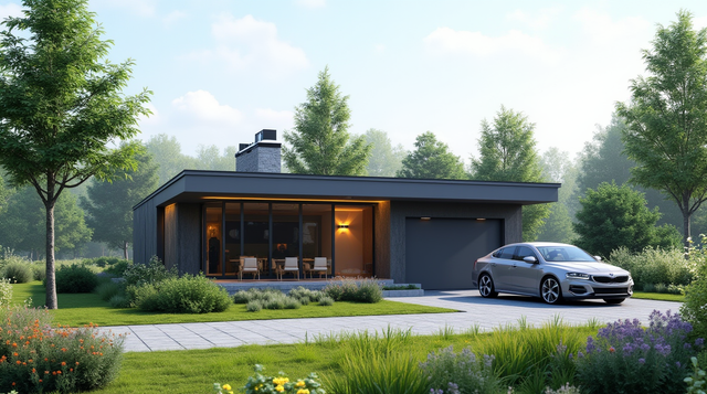a_small_one-level_country_house_in_futuristic_style_with_a_garage_and_a_garden_there_is_a_car_in_th_aepvvmt9ww1h2wpfwehj_2.png