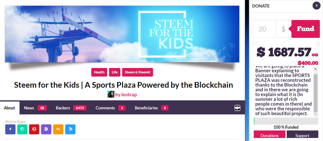 fundition crowdfunding sports plaza kids