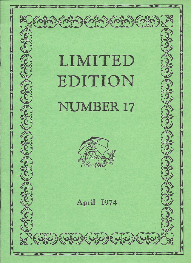 Limited Edition - Number 17, April 1974 - Cover.png
