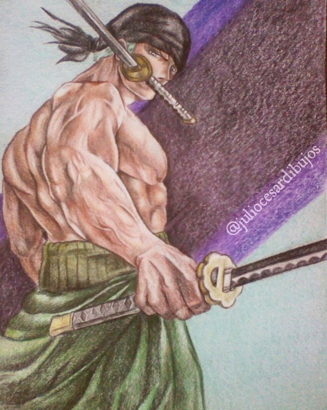 Hola que tal amigo..?? aqui les traigo este dibujo de Roronoa Zoro, de One Piece..!! — Steemit