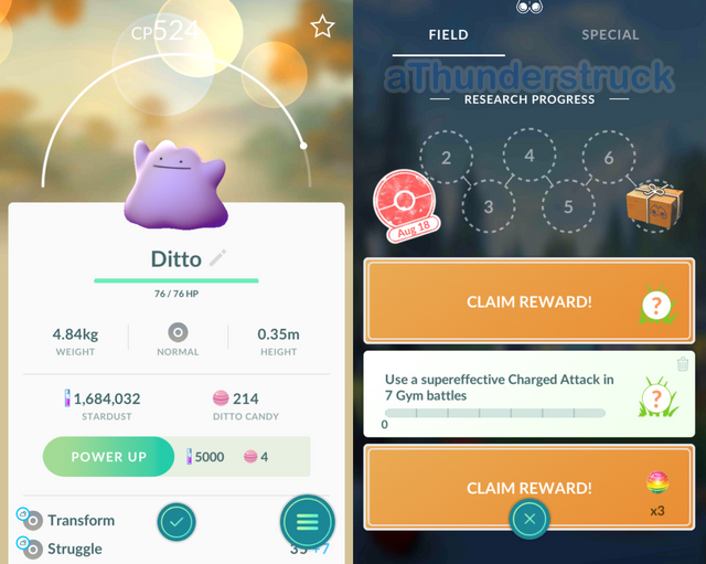 How to Catch and Fight With Ditto in Pokemon Go