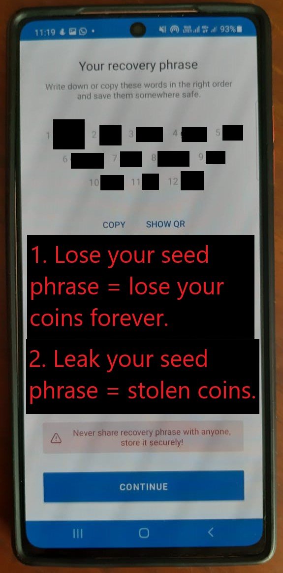 how to get the seed word from trust wallet