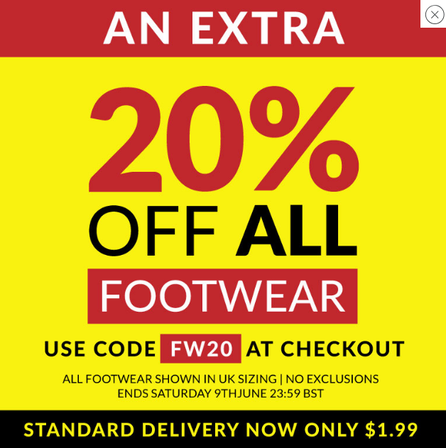 Sports Direct Coupon Code - 20% off All Footwear