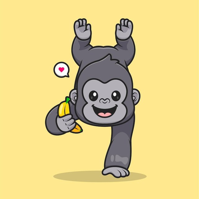 lindo-gorila-sosteniendo-platano-dibujos-animados-vector-icono-ilustracion-comida-animal-icono-concepto-aislado-plano_138676-7624.jpg