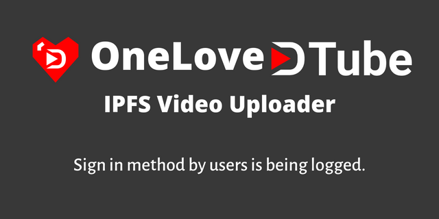 OneLoveIPFS sign in method logged.png