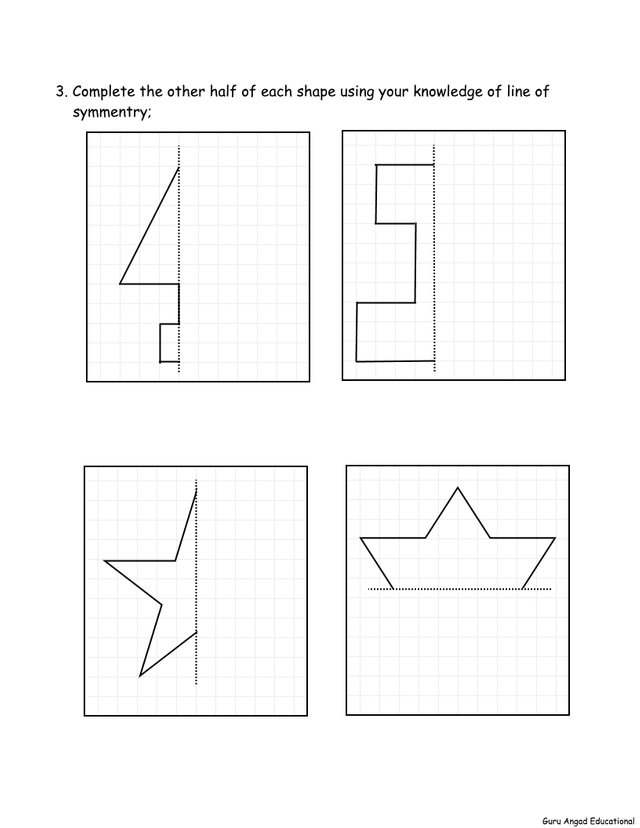 4th grade math line of symmetry worksheets steemit