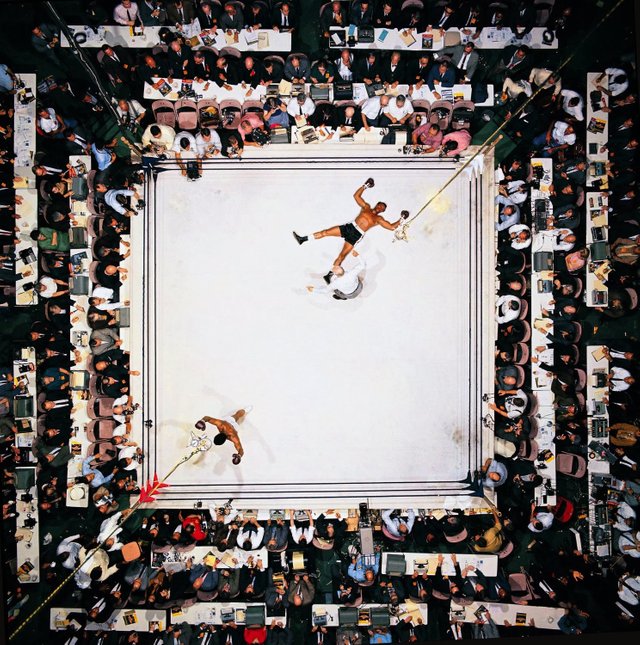 Muhammad Ali knocks out Cleveland Williams at the Astrodome, Houston, 1966.jpg