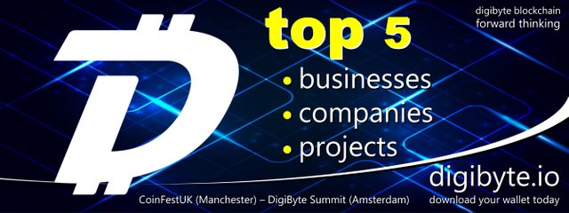 Top 5 - Businesses, Companies or Projects on the DigiByte Blockchain.jpg