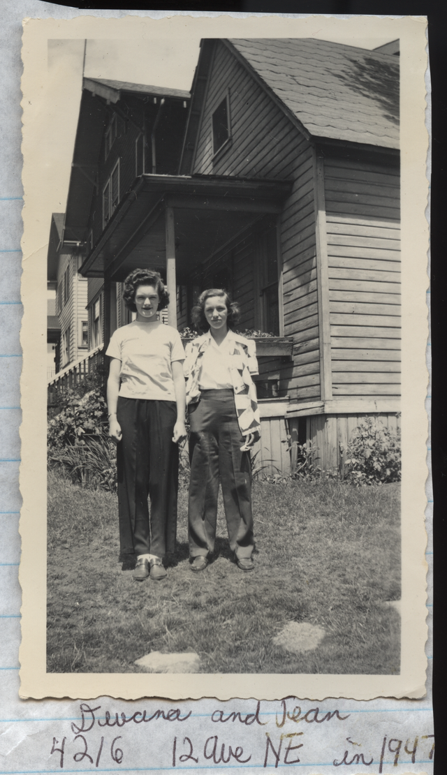 1947  Irene Dwana Pickett & Sister Jean  at 4216 12 AVE NE FRAMED-2.png