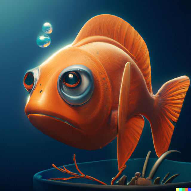 DALL·E 2022-12-24 12.23.58 - 3D render of a cute tropical fish in an aquarium on a dark blue background, digital art.png