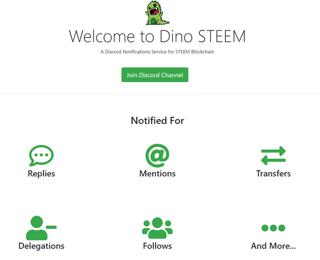 Dino A Discord Notifications Bot For Steem 消息提醒机器人dino Steemit