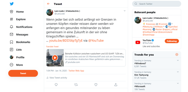 Lars Lode    laloelectrix   on Twitter   Wenn jeder bei sich selbst anfängt wir Grenzen in unseren Köpfen nieder reissen dann werden wir anfangen ein gesundes miteinander zu leben gemeinsam in eine Zukunft in der wi.png