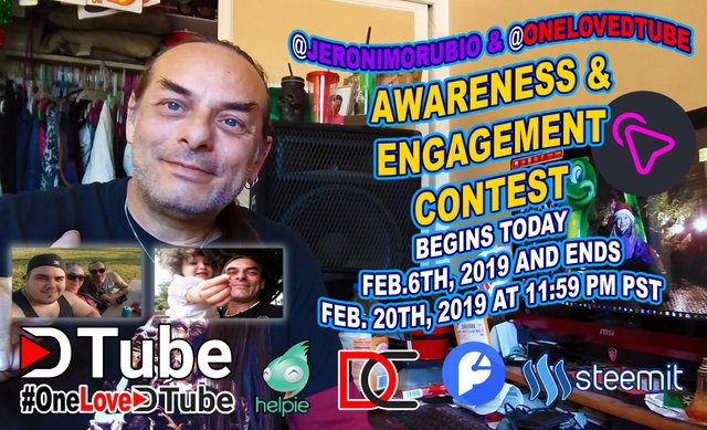 The @jeronimorubio @onelovedtube Collaboration Awareness and Engagement Contest Begins Today Feb. 6th, 2019 and Ends Feb. 20th, 2019 at 1159 pm PST.jpg