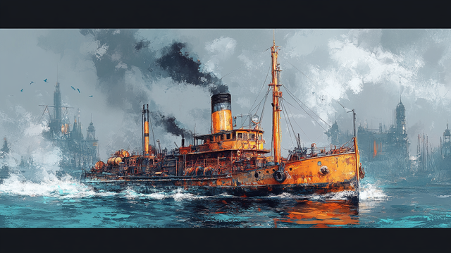 caveproject_retrofuturistic_tug_fishing_boat_detailed_engineeri_6d71a429-afb3-460b-a11f-b2c893ac17a8.png