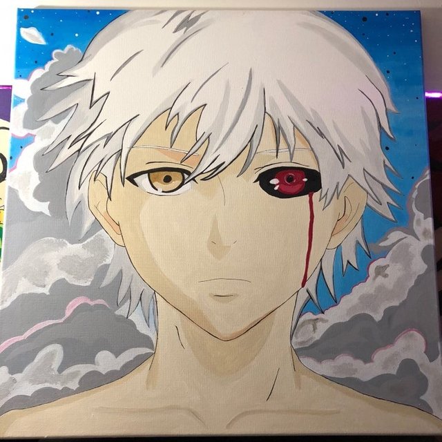 Ken Kaneki Painting Tokyo Ghoul Steemit Ken Kaneki Painting Tokyo Ghoul Steemit