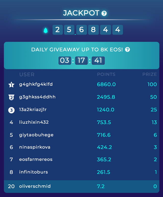 eos crash jackpot