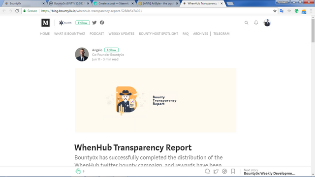 Bounty0x Transparency Report