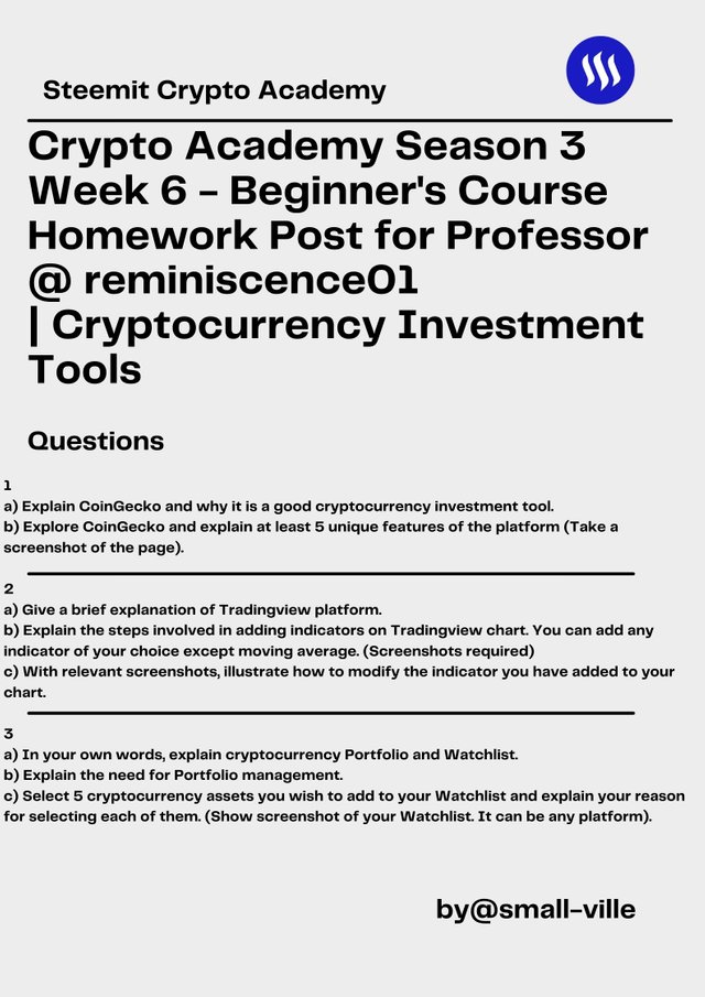 Crypto Academy Season 3 Week 6 - Beginner's Course  Cryptocurrency Investment Tools.jpg