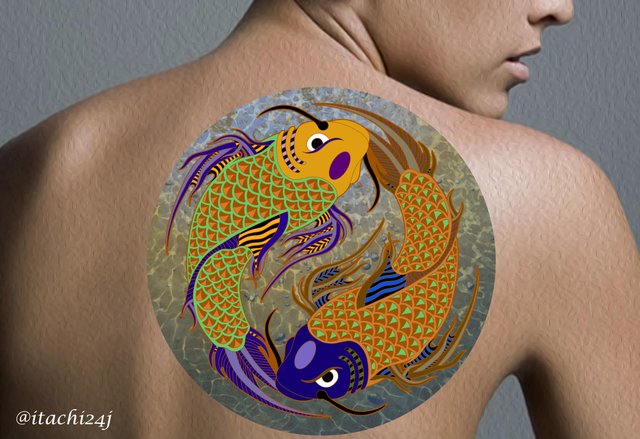 Entry For Zen Colouring Contest 39 Koi Fishes Tattoo Gif Process