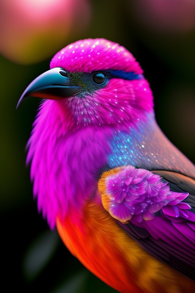 shimmering ✨ sparkling ✨ crystalline magenta bird.jpg