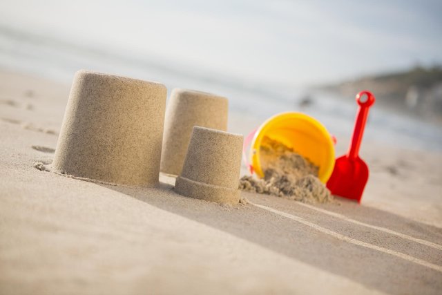 This is a picture of a sandcastle on a beach for an article called How Competitor Intelligence increased sales for a Facilities Management company by Octopus Competitive Intelligence Competitor Analysis focused on creating certainty .jpg