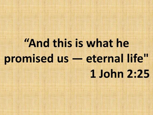 Examining the holy scriptures. And this is what he promised us  — eternal life. 1 John 2,25.jpg