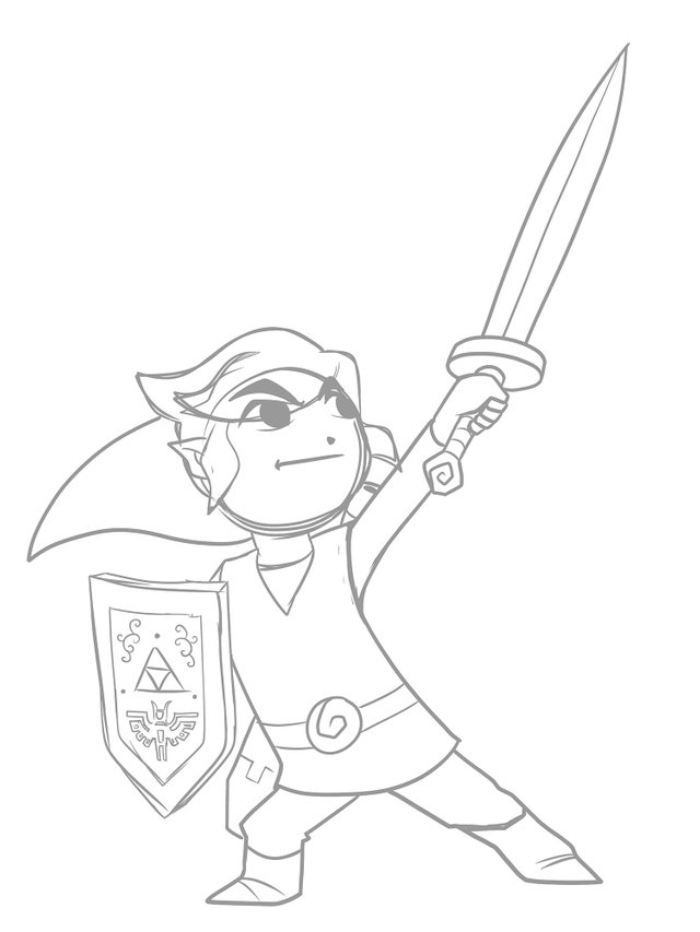 Toon Link From The Legend Of Zelda: The Wind Waker [Process Drawing] —  Steemit