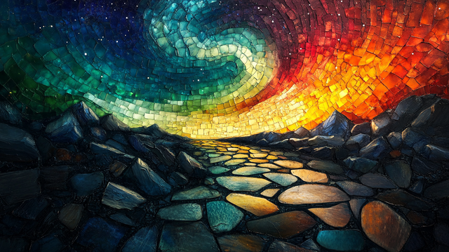 caveproject_aurora_borealis_lights_mosaic_--ar_169_--stylize__41dc519a-8823-413b-956d-ff79e3229c0b_2.png
