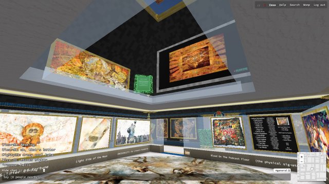 Inside the digital crypto art pyramid gallery by Vesa Kivinen