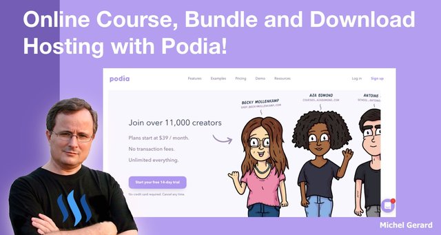 Online Course, Bundle and Download Hosting with Podia!