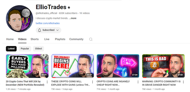 Elliotrades Youtube Channel