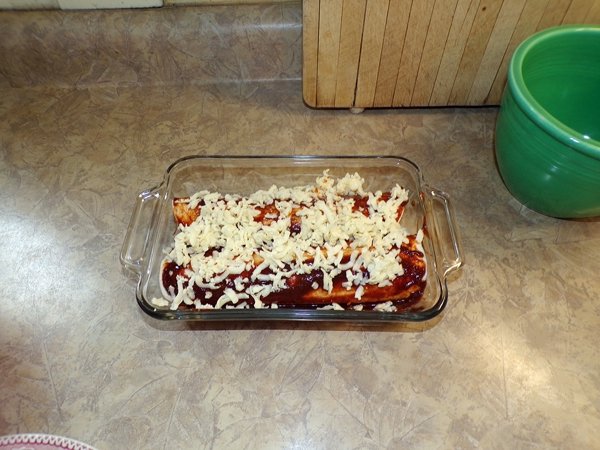 Enchiladas - cheese and sauce on wheat tortillas crop January 2020.jpg