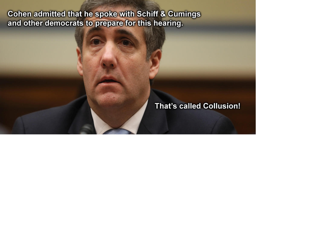 Qanon 8chan meme Cohen testimony names collusion names of dem on committee 2 27 2019.png