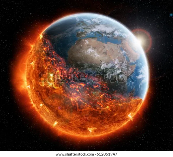 view-planet-earth-burning-space-600w-612051947.webp