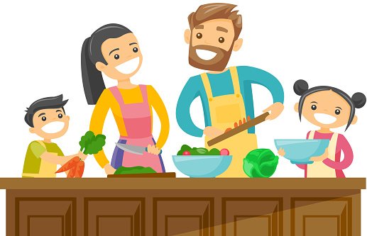 caucasian-white-parents-with-kids-cooking-together-vector-id901046668.jpg