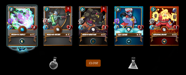 Splinterlands Season Rewards Pack Open.PNG