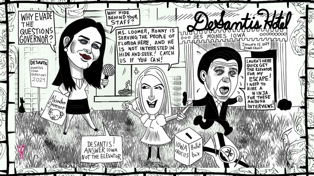 Laura Loomer Ron Desantis Iowa political cartoon.png