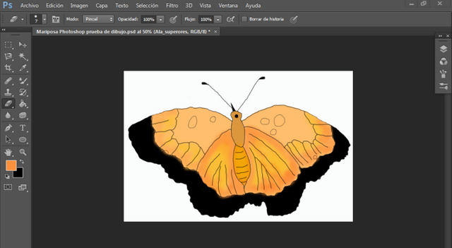 Captura pantalla completa dibujo mariposa coloreo3 photoshop.PNG