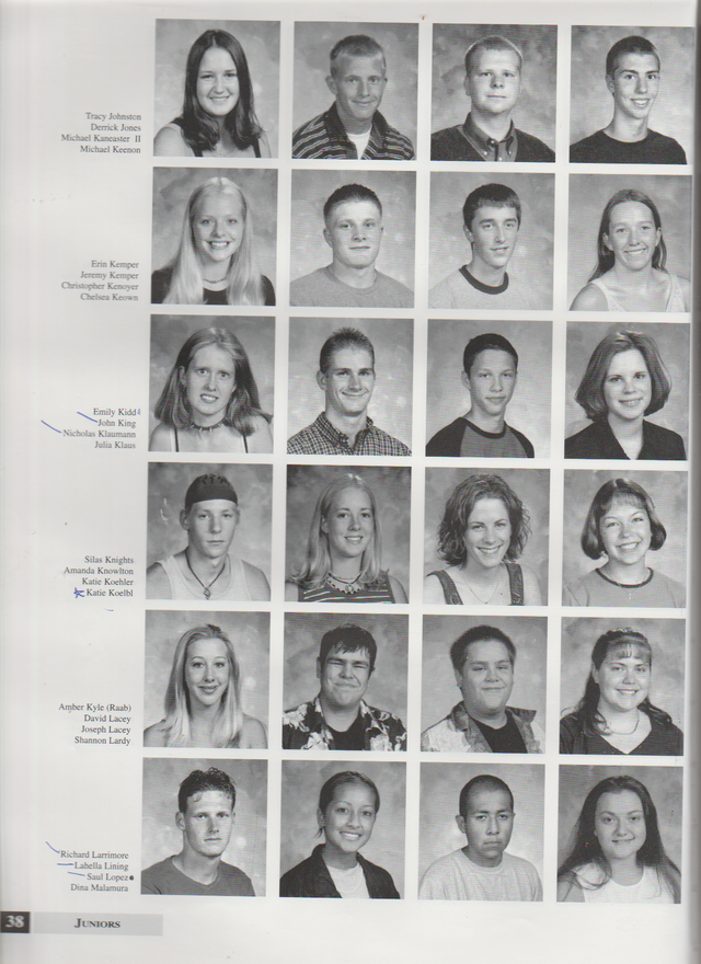 2000-2001 FGHS Yearbook Page 38 Katie Koelbl.png