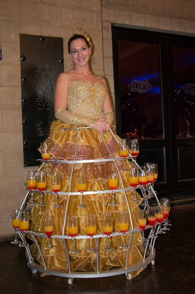 Champagne Skirt Hostess in Gold.JPG