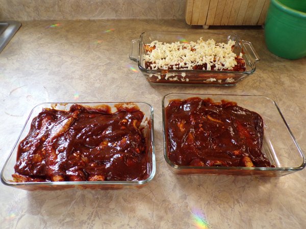 Enchiladas - sauce on corn tortillas crop January 2020.jpg