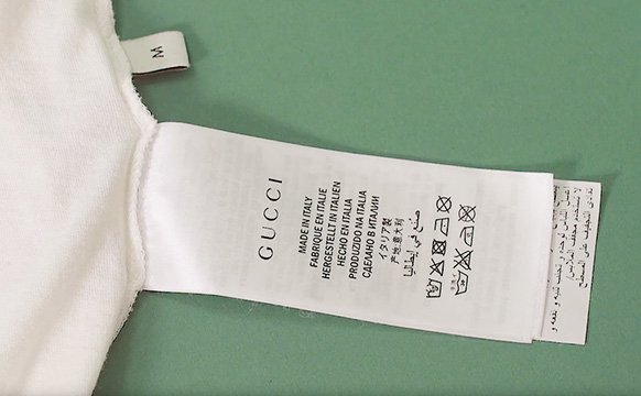 gucci labels and tags
