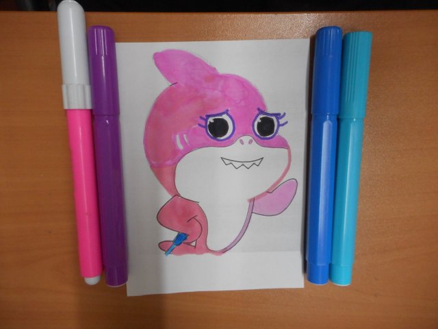 Coloring Mommy Shark- Baby Shark's Big Movie!  - Markers (4).JPG