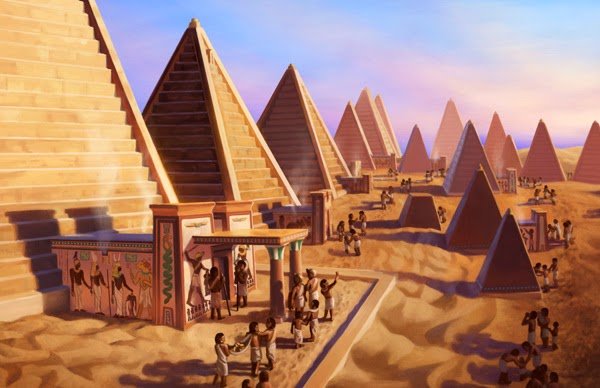 Nubian Pyramids - artistic representation.jpg