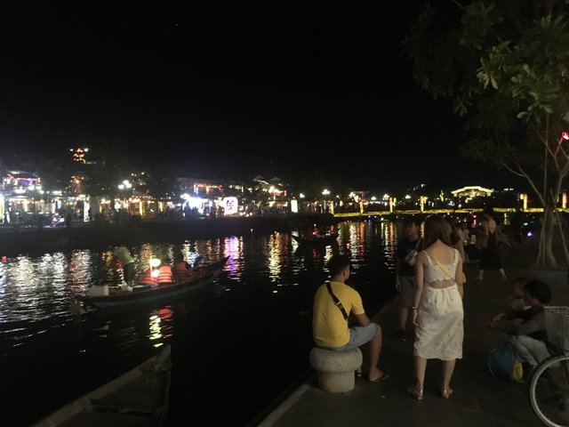 Vietnam river canal creek boats night life hoa an hai an