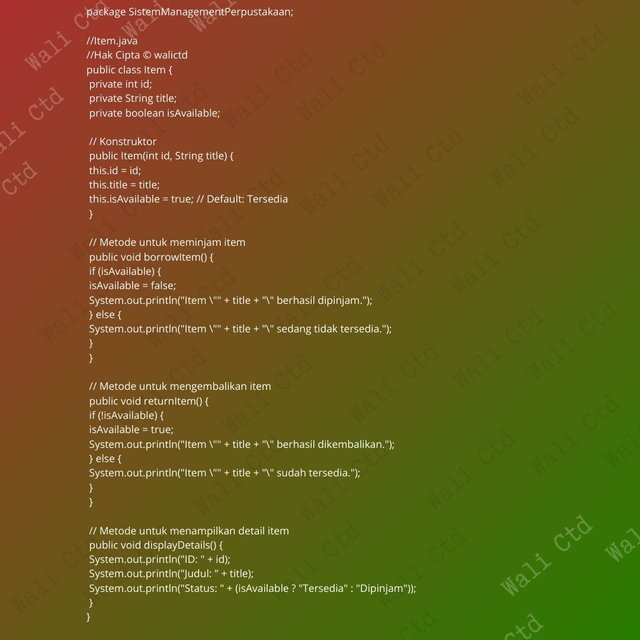 package laptopwalictd; public class Laptop { private String merek; private double harga; Konstruktor untuk menginisialisasi atribut public Laptop(String merek, double harga) { this.merek = merek; (17).jpg