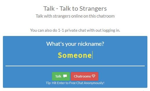 Chat to free strangers talk Talk To